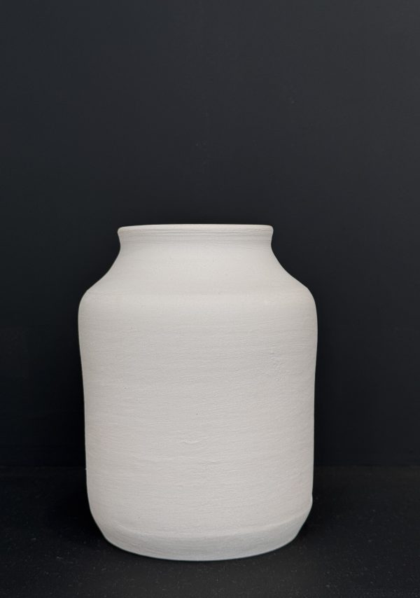 Jarrón cerámica blanca