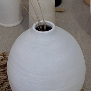 Jarrón bombo - blanco